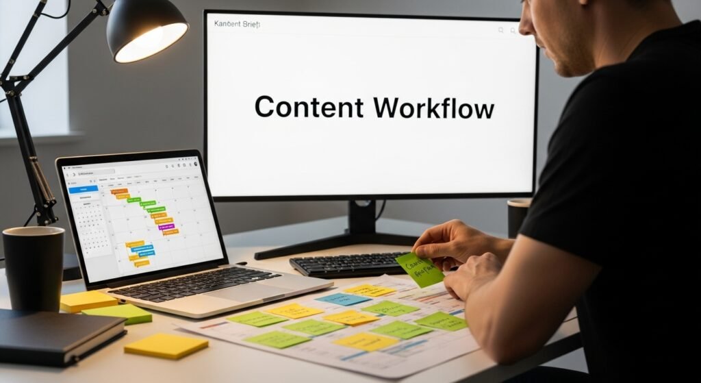 step by step content workflow