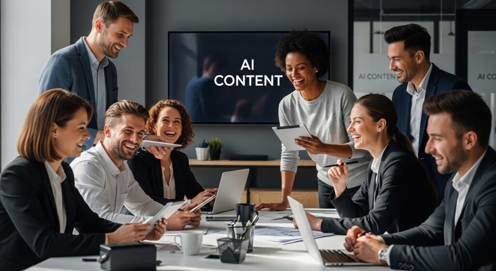 AI content creation teamwork