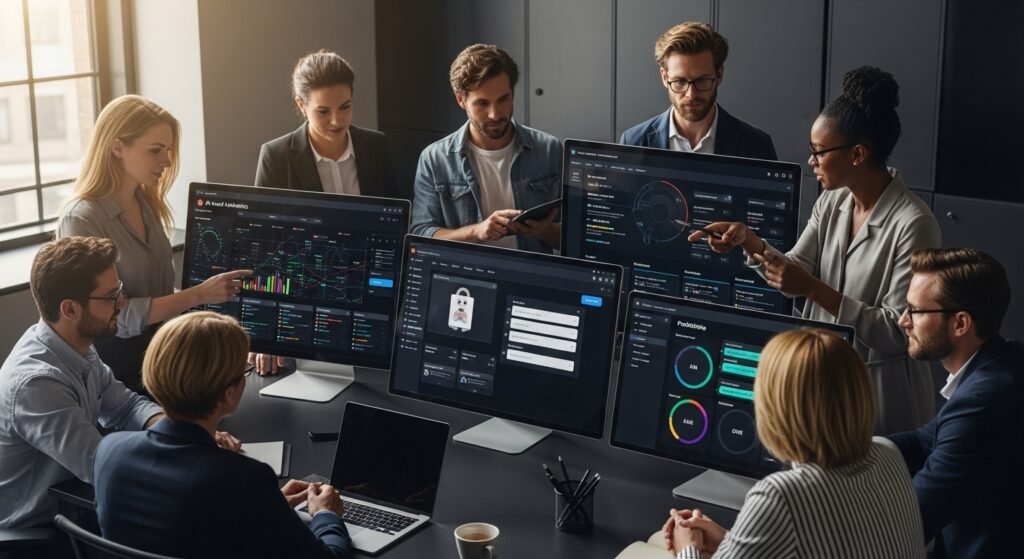 ai marketing teamwork, digital marketing office, human-AI collaboration